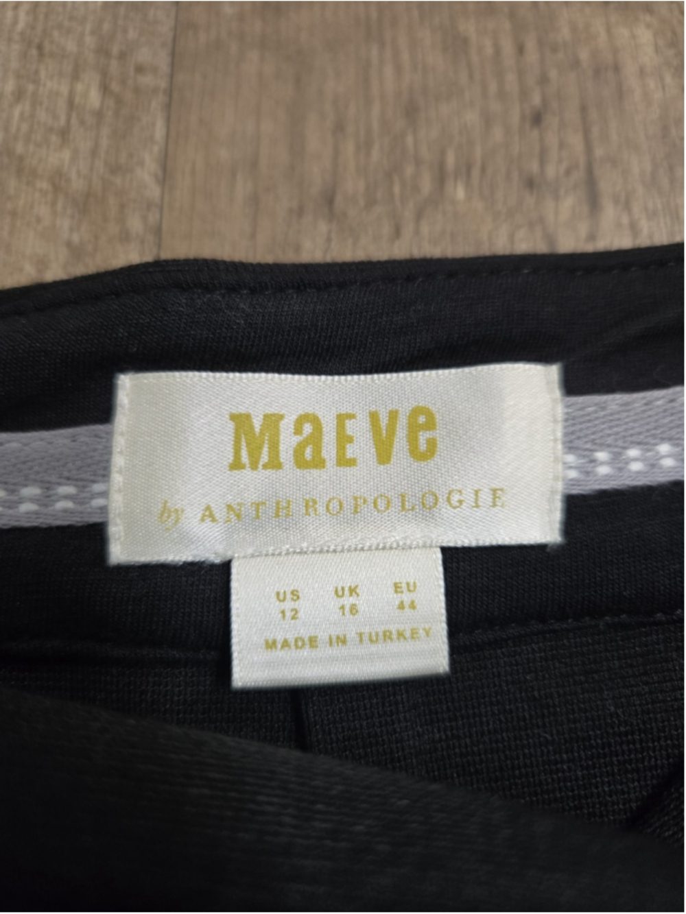 Maeve Anthropologie Black Ponte Knit A-Line Mini Skirt 12 Pocket Zip Back... - Picture 3 of 10